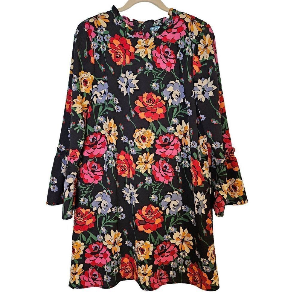 Fleur Bleue floral dress. Size 12.